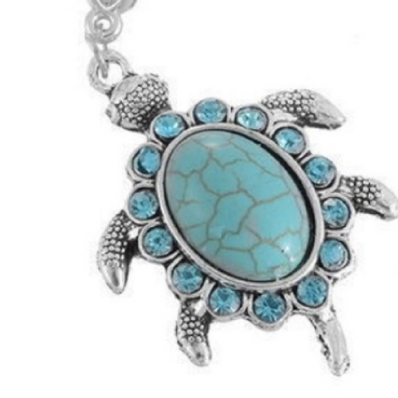 Turquoise 🐢 turtle necklace - Picture 3 of 3